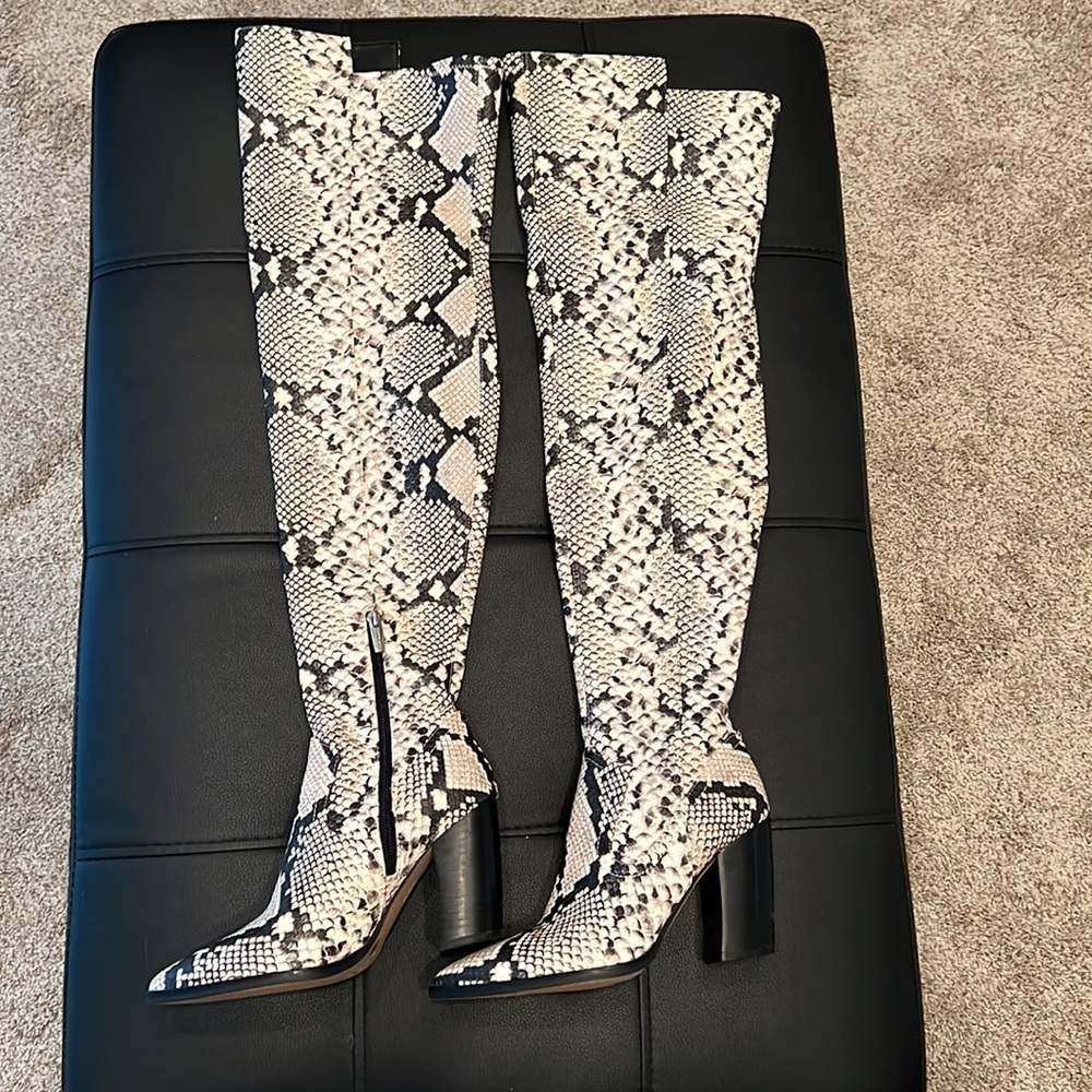 Vince Camuto snakeskin boots